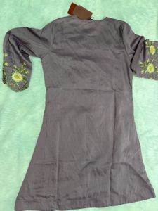 silk embroidered kurta pant set