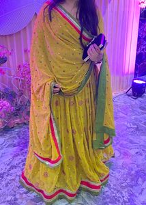 Stunning Yellow Lehenga Choli with Dupatta
