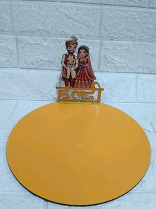 Beautiful MDF Wooden Haldi/Mehndi/Wedding Platter,