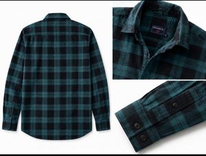 Green Plaid Flannel Shirt M