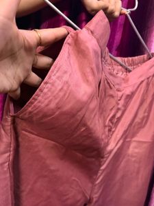 Elegant Pink Kurta Set with Maroon Dupatta