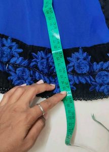 Blue &amp; Black Lehenga Choli Set ( without duppta)