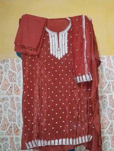 Embroidered Kurta Set with Dupatta