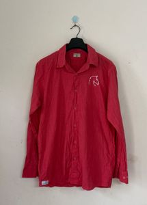 Men's Red Cavalla Shirt with Horse Logo