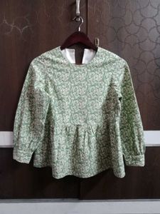 Floral Print Peplum Top