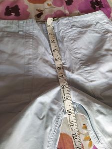 cotton sky blue capri