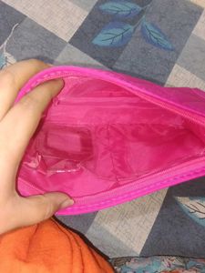 Hot Pink Quilted Pouch