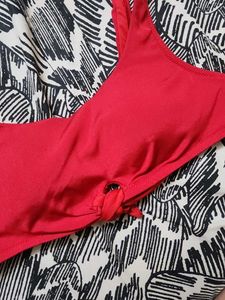 Vibrant Red Hot Bikini Top 🔥