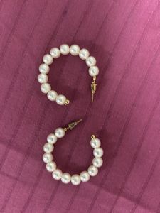 Chic Pearl Hoop Earrings