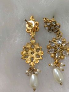 Exquisite Gold-Plated Pearl Drop Earrings