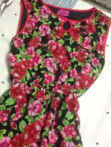 Floral Knee-Length Dress