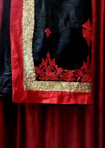 Black Partywear Saree With Sequence Work