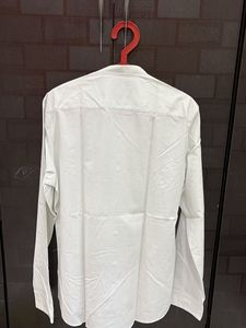 Classic Band Collar White Shirt