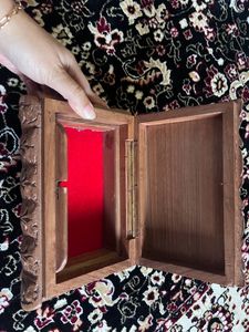 Kashmiri Walnut Wood Hand Carved Jewellery Box