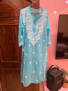 Chikankari Blue Kurta