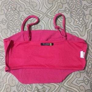 Vibrant Pink Corset Style Crop Top