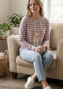 Cute Striped Long Sleeve Top