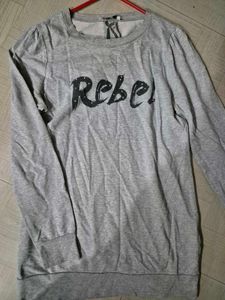 Rebel Grey Long Sleeve Top