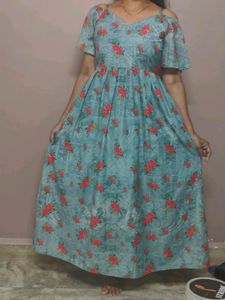 Beautiful Long Frock Off Shoulder Pattern