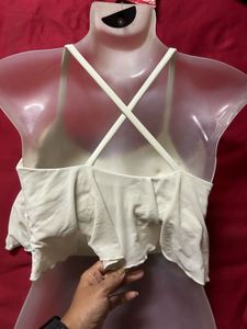 Cream Camisole Crop Top