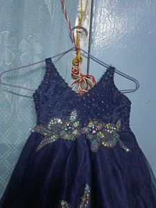 Navy blue party wear dress
