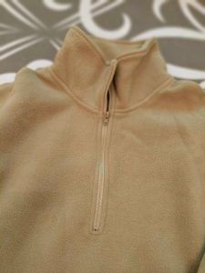 Cozy Beige Quarter Zip Pullover