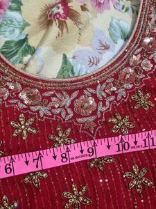 ❌️FREE DELIVERY ❌️Elegant Red Embroidered Kurta