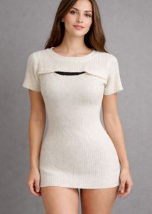 Cut-Out Knit Bodycon Dress