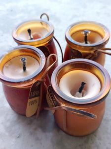 Candle 🕯️ With Jaar 4 Pcs Set