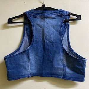 Denim Vest - Stylish Outerwear