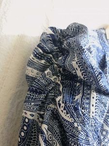 Blue &amp; White Boho Print Dress