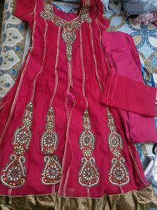 Heavy Work Party Wear Anarkali Suit With Pajami