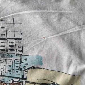 Cute Paris Eiffel Tower Graphic Long Sleeve Top