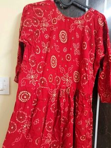 Red Anarkali Kurti