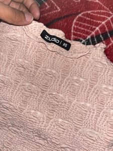 Smocked Texture Crop Top