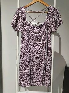 XL - Leopard Print Mini Dress