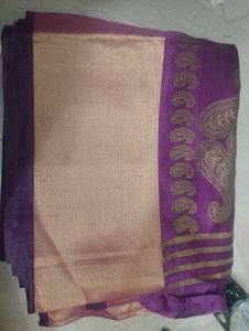 Elegant Purple Silk Saree