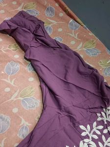Embroidered Purple Kurta