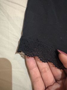 H&amp;M Tie back Cropped Black baby Tee (S)