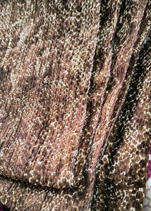 Brown Animal Print Georgette Stole for Women