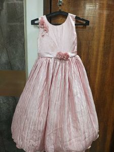 Elegant Pink Pleated Gown 8-10 year