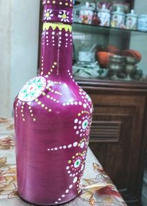 Home decor !! Bottle painting!! Handmade!! Mandala