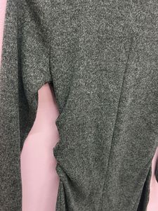 Chic Grey Ruched Dress