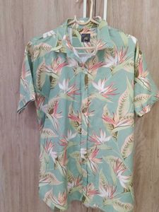 Men's Tropical Print Short Sleeve Shirt