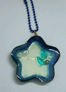 Resin Handmade Shine Star Shaker Keychain