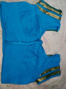 Teal & Gold Embroidered Kurti