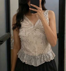 Sheer Floral Print Top