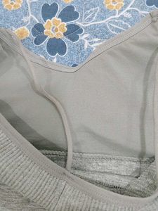 Comfortable Grey Ribbed Sports Bra