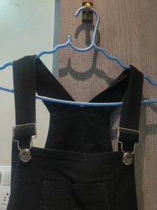 Black Denim Dungrees