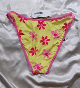 Floral Bikini panty Yellow/Pink